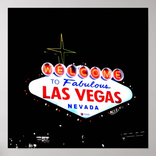 Welcome to Fabuous Las Vegas Nevada Sin City Poster