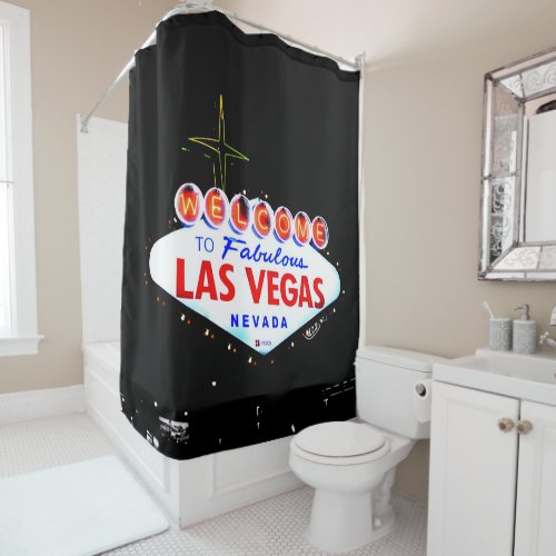 Welcome to Fabuous Las Vegas Nevada Sin City Shower Curtain