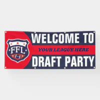 Welcome to Fantasy Football Draft Party Banner | Zazzle