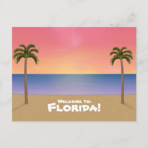 Welcome to Florida: Beach Scene Postcard