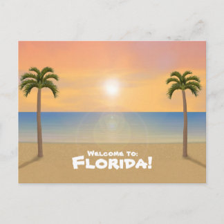 Welcome to Florida: Beach Scene Postcard