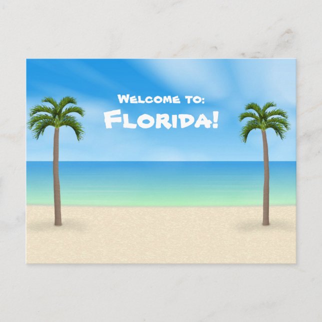 Welcome to Florida: Beach Scene Postcard (Front)