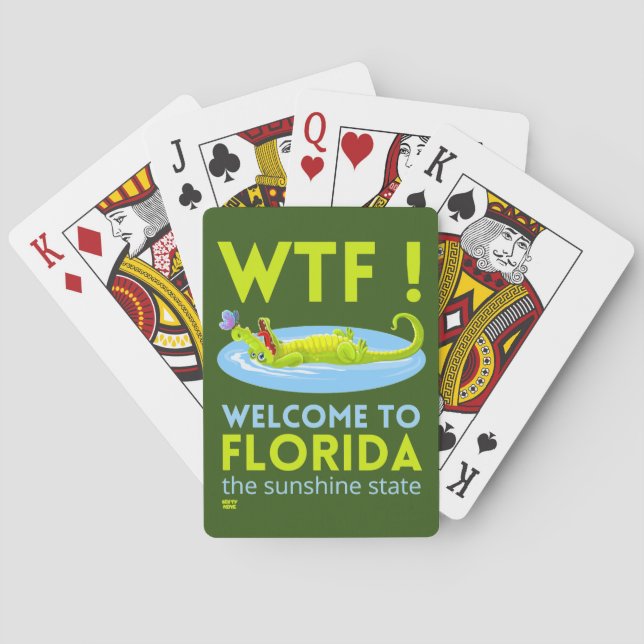 "WELCOME TO FLORIDA" funny  Poker Cards (Back)