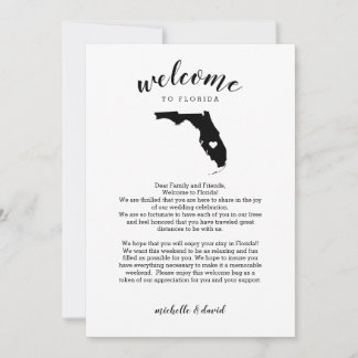 Welcome to Florida | Wedding Letter & Itinerary