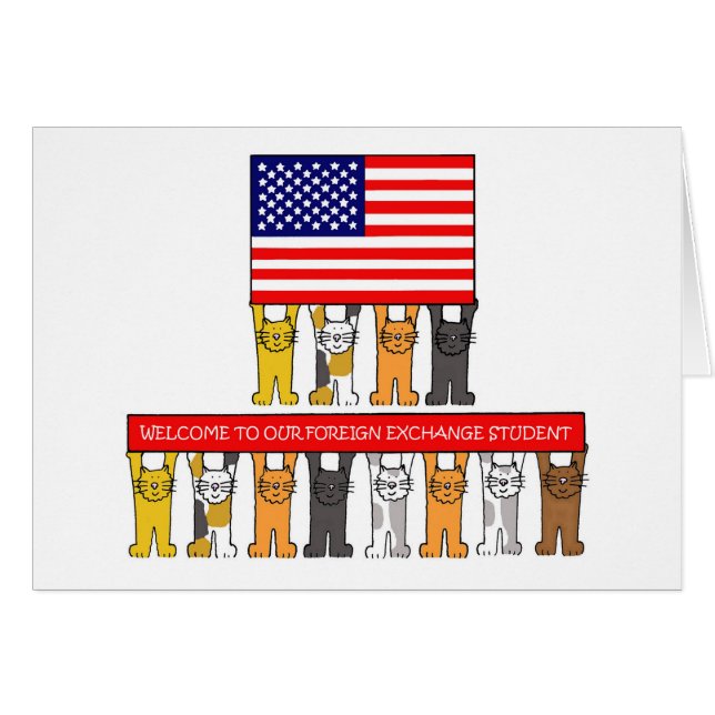 Welcome to Foreign Exchange Student in the USA Cards (Front Horizontal)