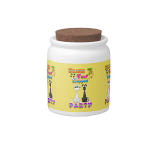 Welcome To Four Legged Party Candy Jar