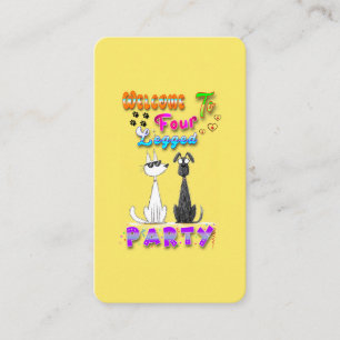 Welcome To Four Legged Party Discount Card