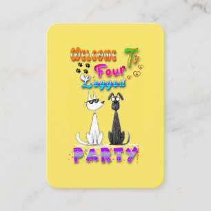 Welcome To Four Legged Party Discount Card