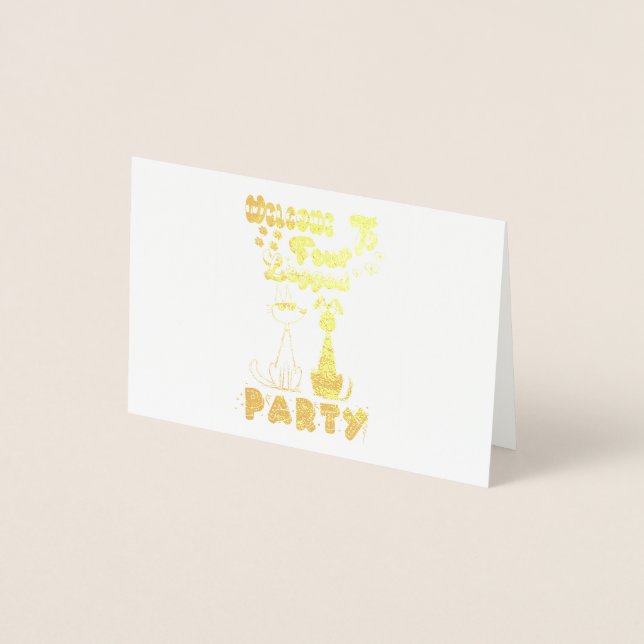 Welcome To Four Legged Party Foil Card (Front)