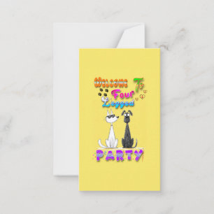 Welcome To Four Legged Party Note Card