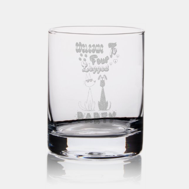 Welcome To Four Legged Party Rocks Glass (Glassware)
