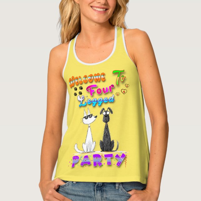 Welcome To Four Legged Party Tank Top (Front)