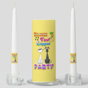 Welcome To Four Legged Party Unity Candle Set