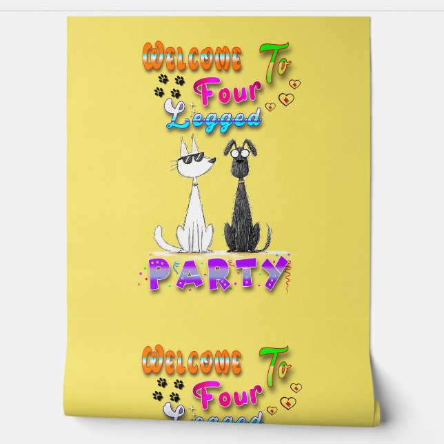 Welcome To Four Legged Party Wallpaper (Unrolling)