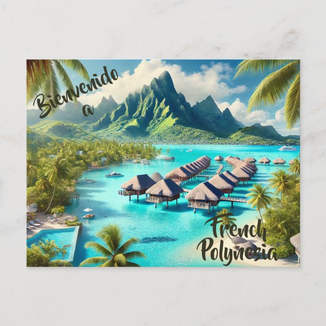 Welcome to French Polynesia postcard (Front)