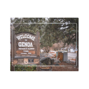 Welcome to Genoa, Nevada Metal Art Sign