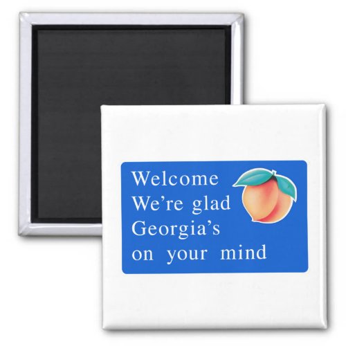 Welcome to Georgia _ USA Road Sign Magnet
