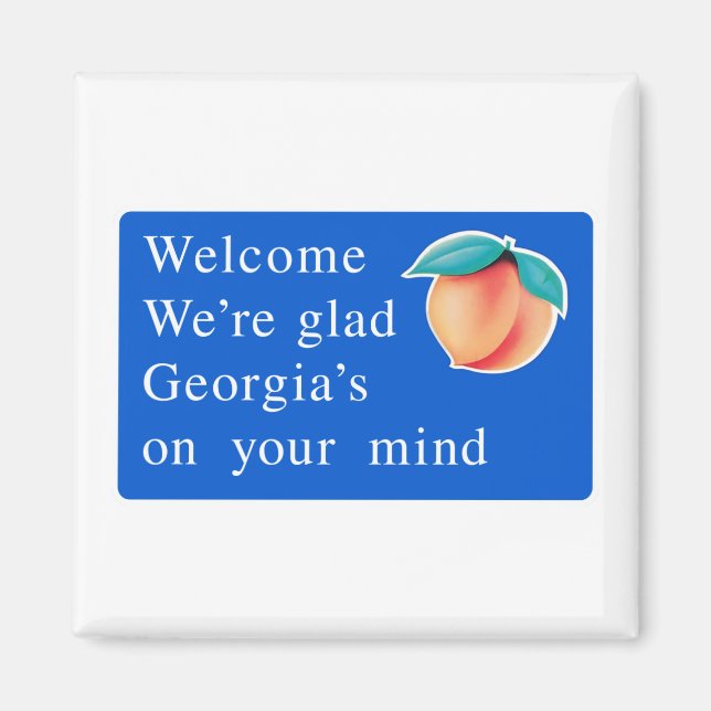 Welcome to Georgia - USA Road Sign Magnet (Front)