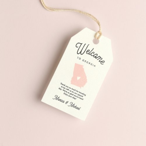 Welcome to GEORGIA Wedding ANY COLOR  Gift Tags