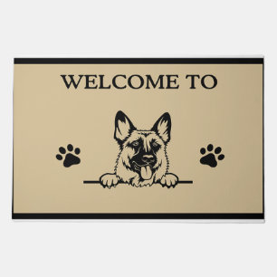 Welcome To German Shepherd, dog lover Doormat