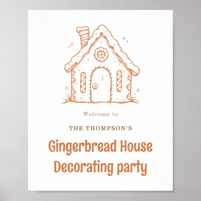 Welcome to Gingerbread House Decorating Christmas Poster (Front)