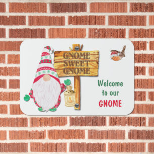 Welcome To Gnome Sweet Gnome Metal Parking Sign