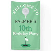 Welcome To Golfing Birthday Party Banner