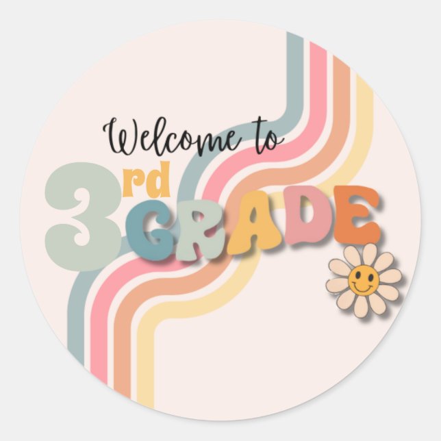 Welcome to Grade classroom sticker (Front)