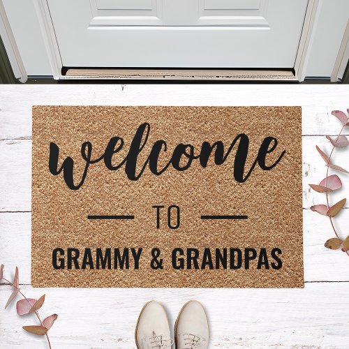 Welcome To Grammy  Grandpas Personalized Doormat