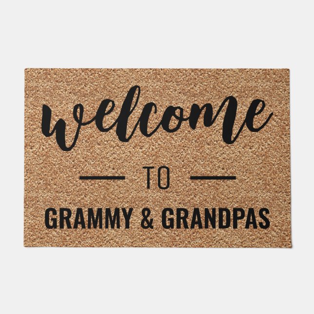 Welcome To Grammy & Grandpas Personalized Doormat (Front)