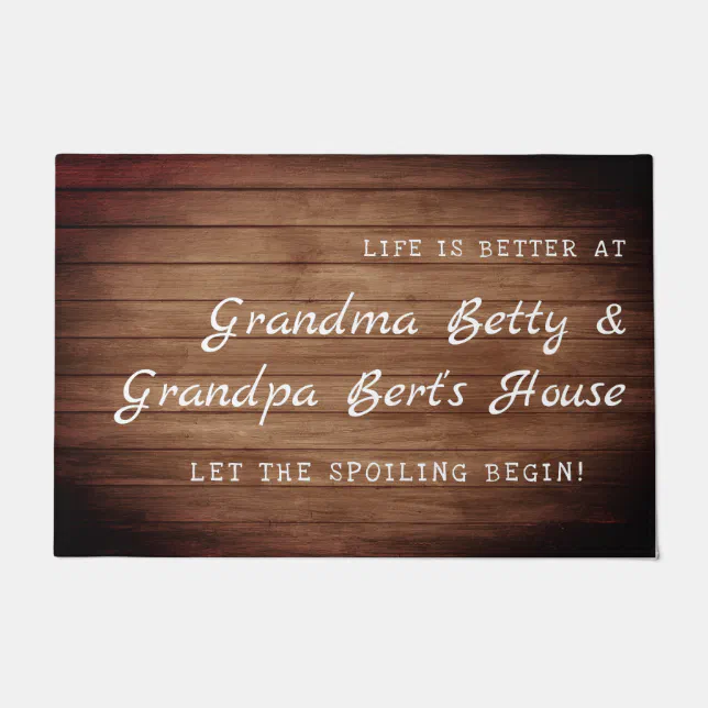 to Grandma & Grandpa's House Doormat Zazzle