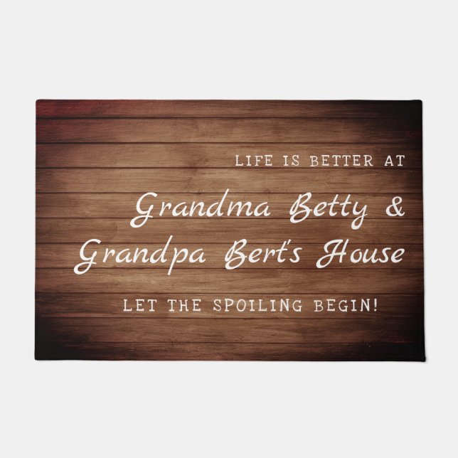 Welcome to Grandma & Grandpa's House  Doormat (Front)