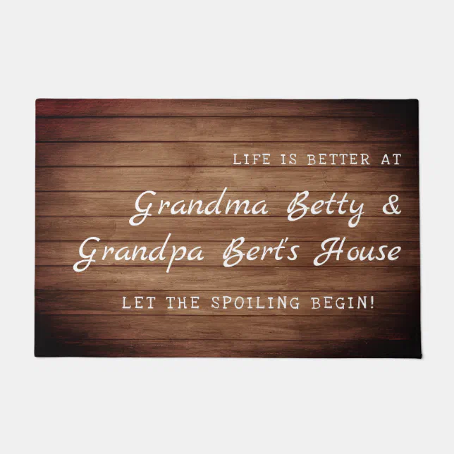 Welcome to Grandma & Grandpa's House Doormat | Zazzle