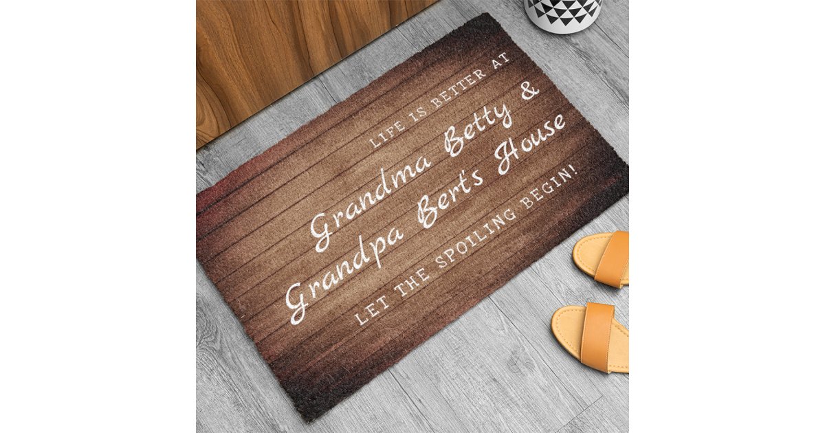 Welcome to Grandma & Grandpa's House Fiber Doormat | Zazzle