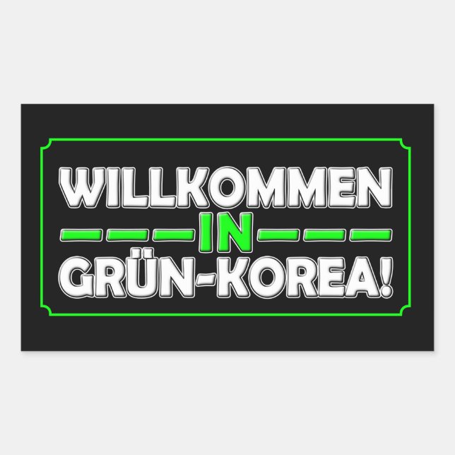 Welcome to Green Korea! Rectangular Sticker (Front)