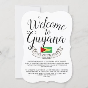 Welcome to Guyana   Destination Wedding Custom Invitation