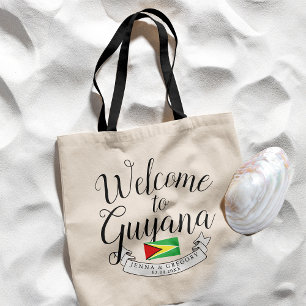 Welcome to Guyana Destination Wedding Custom Tote Bag