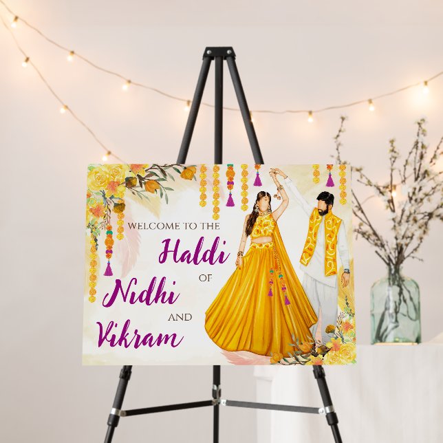 Welcome to Haldi Signs as Haldi Welcome Signs (In Situ (Stand))