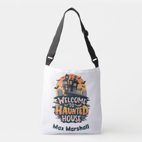 Welcome to Haunted House _ Night Owl Crossbody Bag