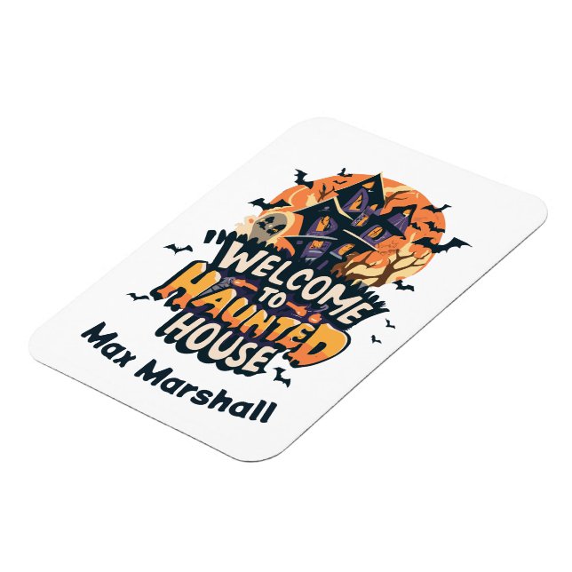 Welcome to Haunted House - Scary Sweetheart Magnet (Left Side)