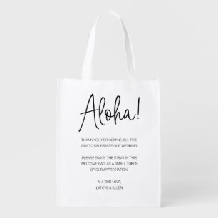 Welcome To Hawaii Wedding Out Of Town Guests Gift Grocery Bag