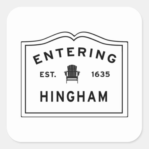 Welcome to Hingham MA Square Sticker