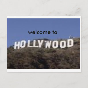 welcome to hollywood postcard