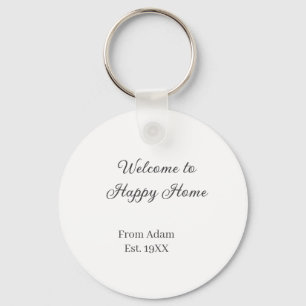 Welcome to home real estate house inauguration est keychain
