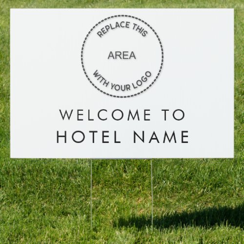 Welcome To Hotel Name Logo Any Color Sign