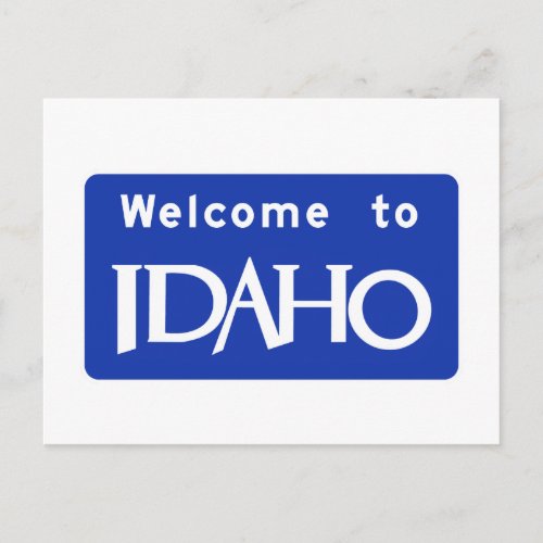 Welcome to Idaho _ USA Road Sign Postcard