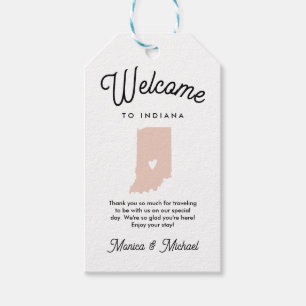 Welcome to INDIANA Wedding ANY COLOR!! Gift Tags
