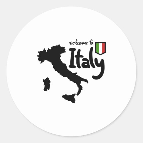 Welcome to Italy Classic Round Sticker