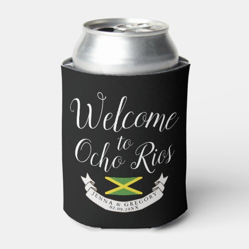 Welcome to Jamaica  Destination Wedding Custom Can Cooler