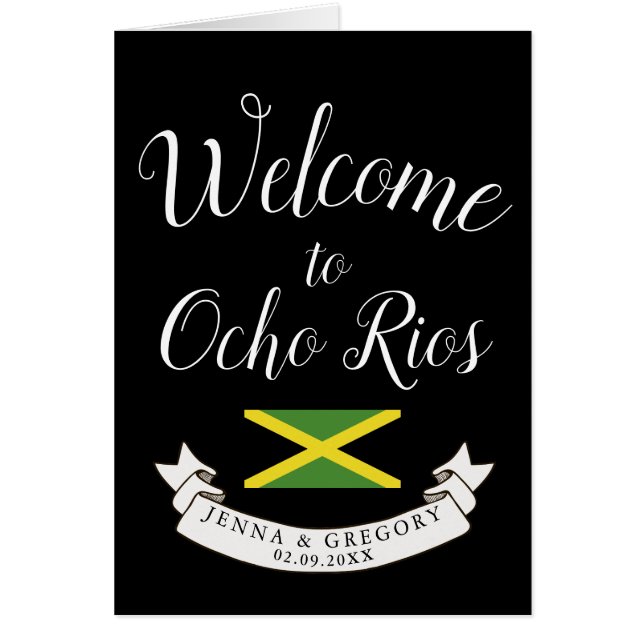 Welcome to Jamaica | Destination Wedding Custom Cards (Front)